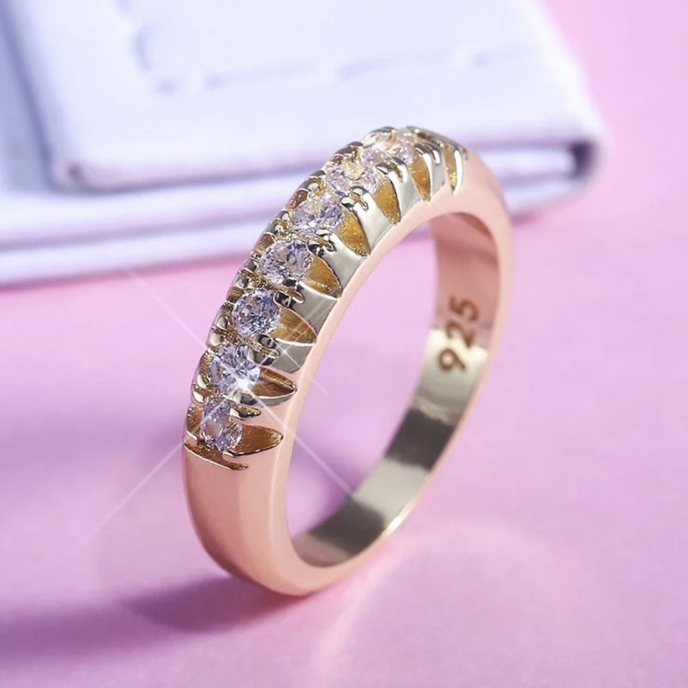 New Gold Micro Paved Casual Ring - Picture 4 of 6